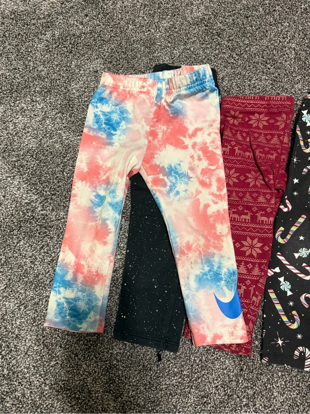 24 month 2T girls pants jeans denim Nike holiday tie dye